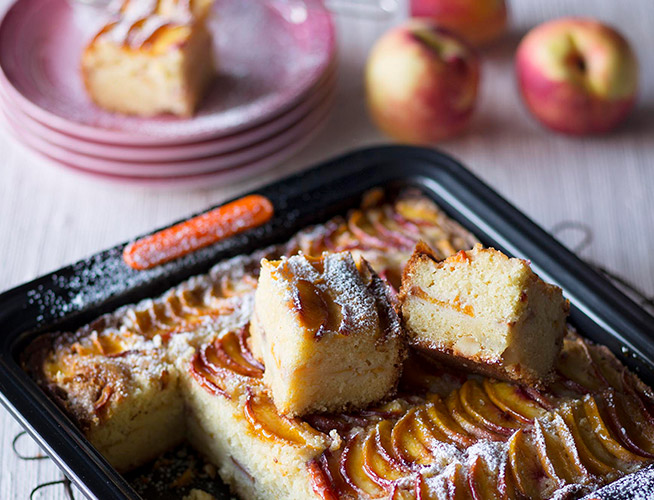 Nectarine and almond cake recipe